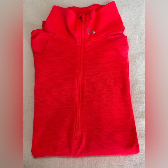 Under Armour Bright Red Women's Quarter-Zip Hoodie, size M - Picture 4 of 6